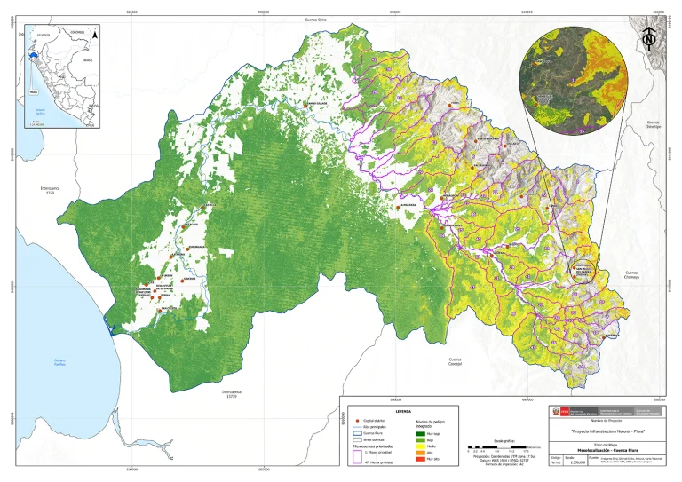 Mesolocalización para intervenciones de Infraestructura Natural – Piura